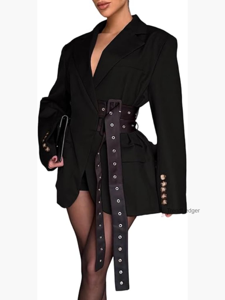 Women's Blazer Business Casual Open Front Office Work Suit Jacket Coat 2025